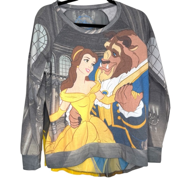 Disney Tops - Disney Beauty And The Beast Crewneck Sweater Juniors Size Medium